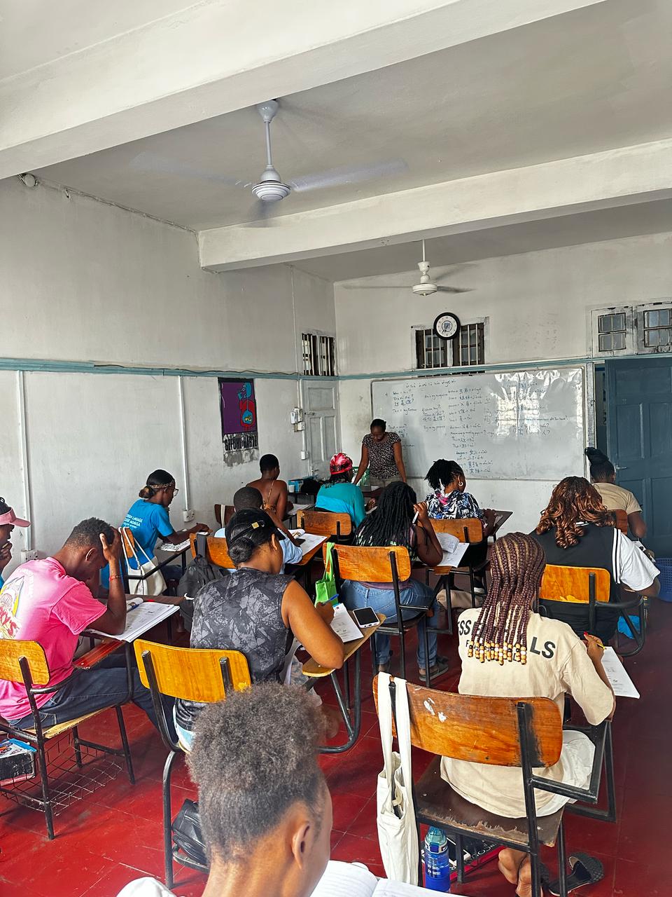 Interactive language class with instructor and students