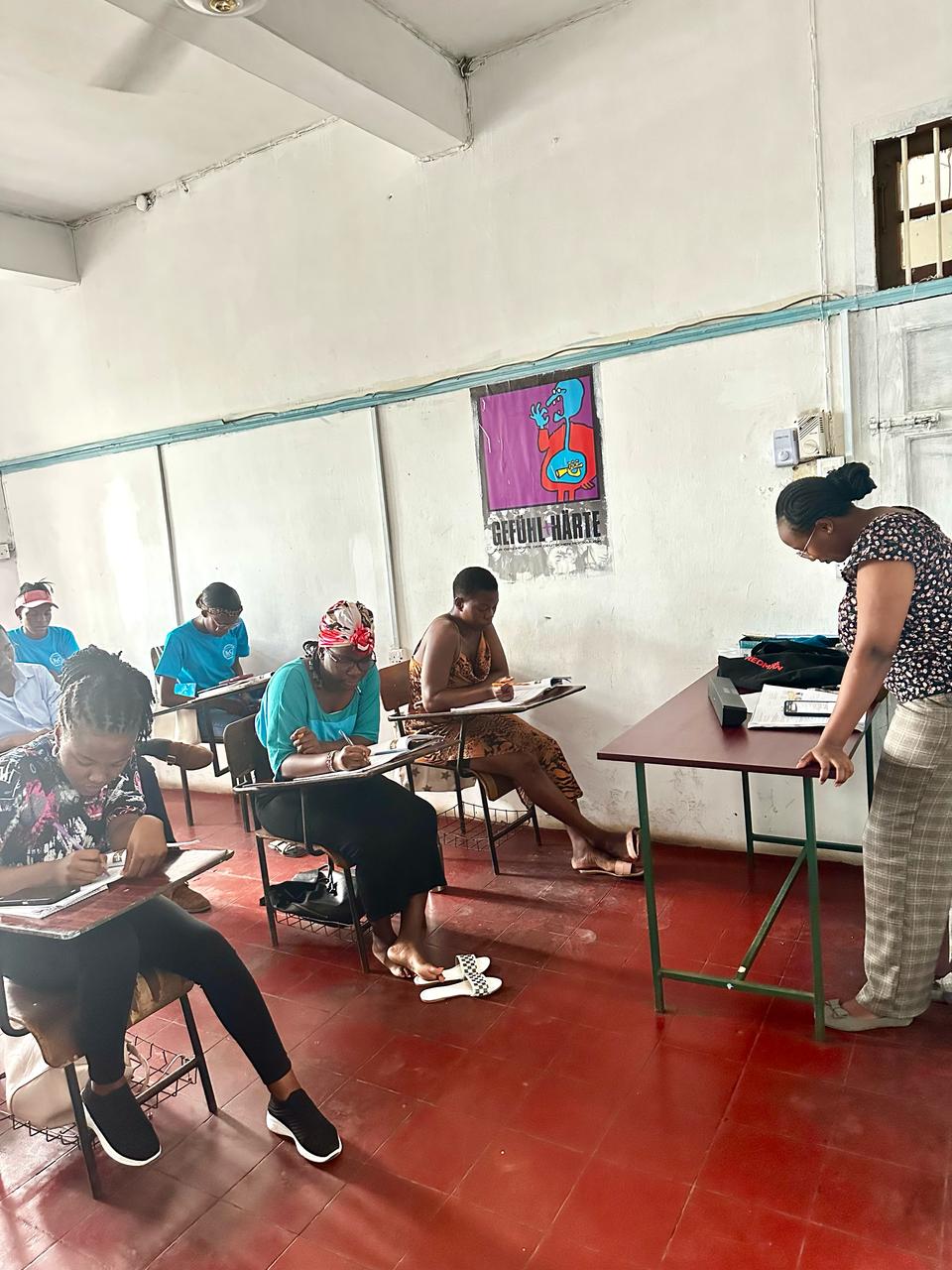 Students learning in classroom at Foreign Language College Mombasa